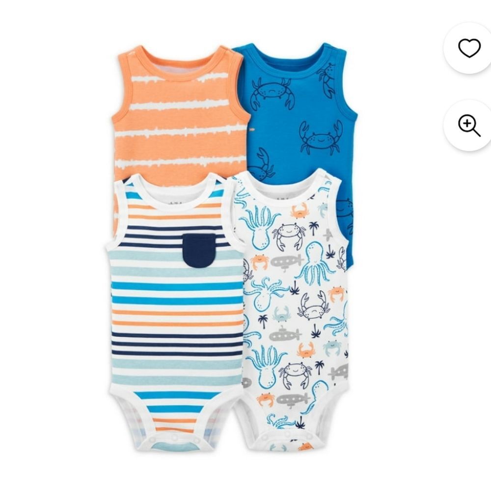 4 Pack Beach oneies